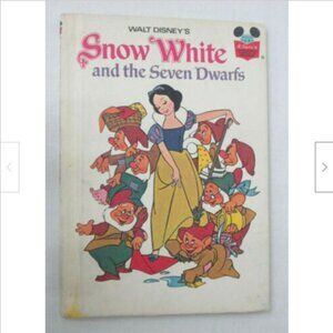 Snow White and the Seven Dwarfs Walt Disney Hardcover Story Book Vtg 1973